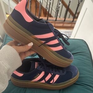 Adidas Gazelle Navy and Pink Shoes gazelle